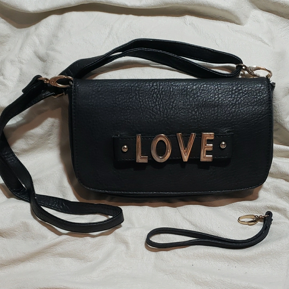 Street Level Black Love Shoulder Bag